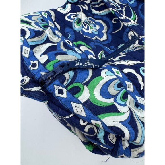 Vera Bradley Mediterranean Blue Retired 2008 Y2K Large Floral Quilted Duffle Bag - Picture 3 of 6